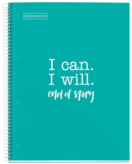 Тетрадка Miquelrius Messages А4 със спирала, 80 листа на точки, тюркоаз