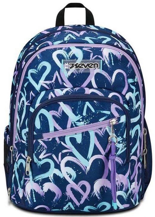 Ученическа раница Seven Advance Detach Crystal Purple с две отделения