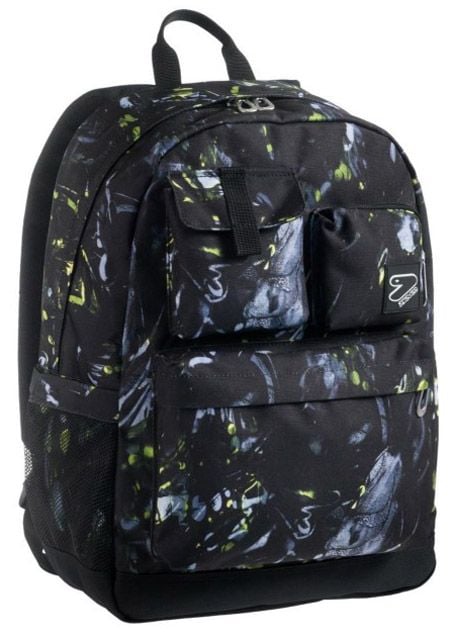 Ученическа раница Seven Pro Pockets Jet 2022 с едно отделение и външна батерия