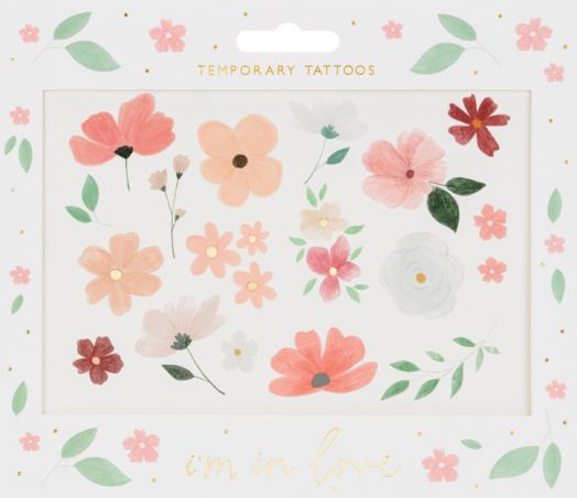 Временни татуировки PartyDeco - I am in love, 18 бр.