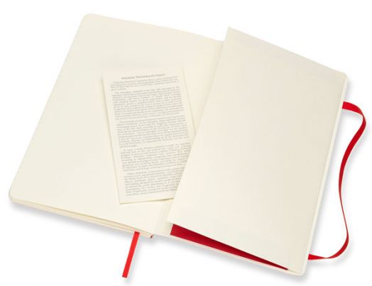 Голям червен тефтер Moleskine Classic Red Scarlet Dotted с твърди корици и листа на точки