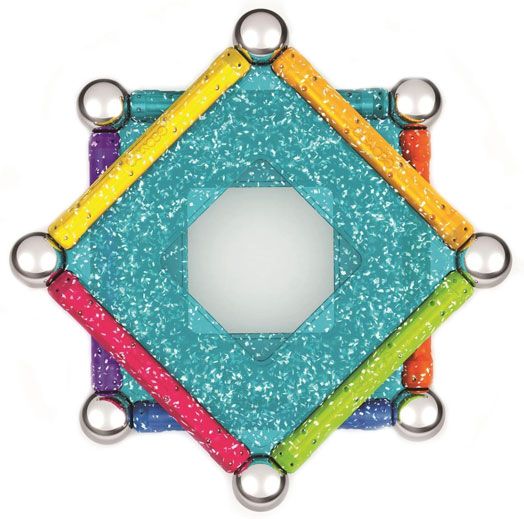 Магнитен конструктор Geomag - Glitter Panels, 22 части
