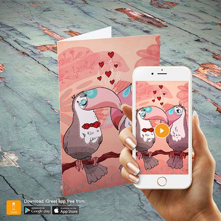 iGreet Картичка - Влюбени птици