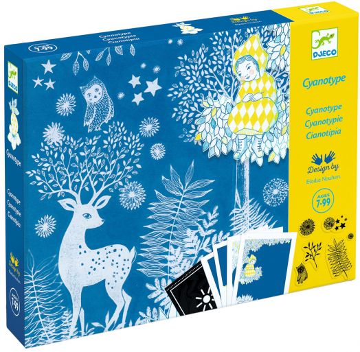 Креативен комплект Djeco In The Moonlight - циано печат