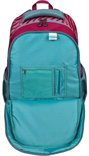 Ергономична ученическа раница Neoxx, червени пламъци