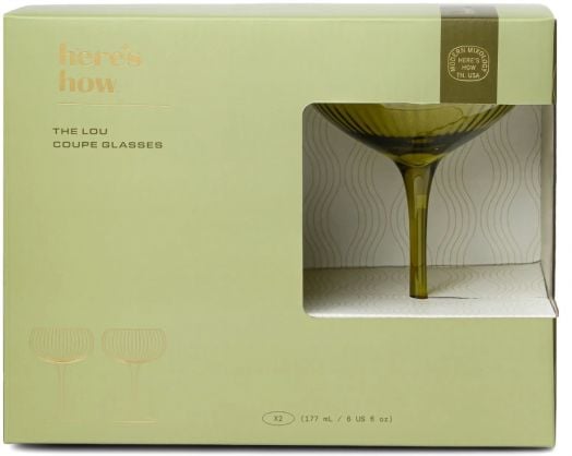 Чаши за коктейл Here's How The Lou Coupe Olive, 2 бр.