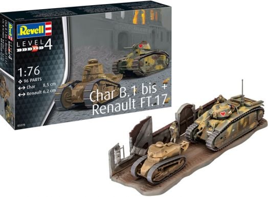 Сглобяем модел - Танк Char B.1 и Танк Renault FT.17