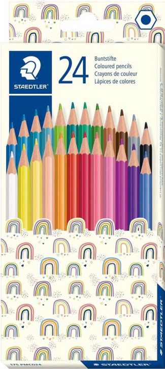 Комплект цветни моливи Staedtler Pattern 175, 24 цвята
