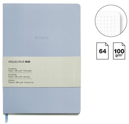 Тетрадка Miquelrius Blue A5, 128 страници на точки