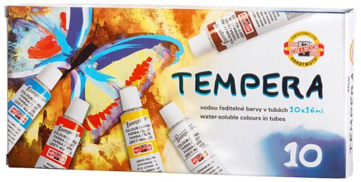 Темперни бои Koh-I-Noor, 10 цвята