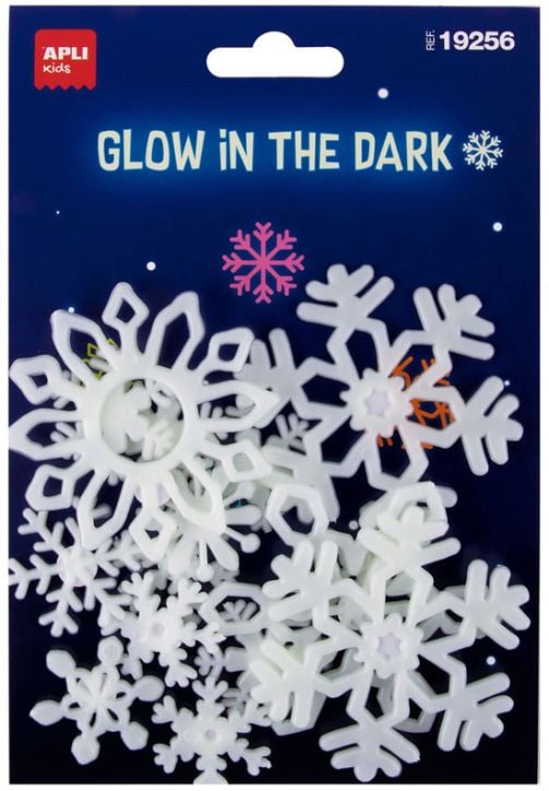 Светещи фигурки в тъмното Apli Kids - Снежинки