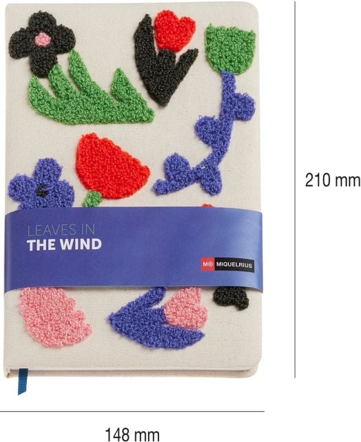 Тефтер Miquelrius Leaves in the Wind A5, 80 нелинирани листа