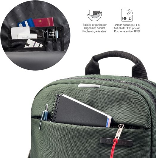 Раница за лаптоп Miquelrius Bag To Work Green, 43 х 32 х 5.5 см.