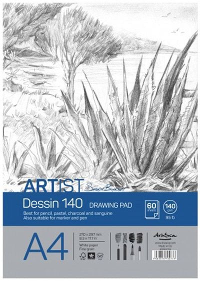 Скицник Drasca Dessin Drawing Pad S.Boykinov A4, 60 листа