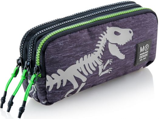 Несесер Miquelrius T-Rex с три отделения, светещ в тъмното