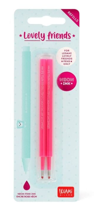 Комплект пълнители за гел химикалки Legami, 2 бр. неоново розови