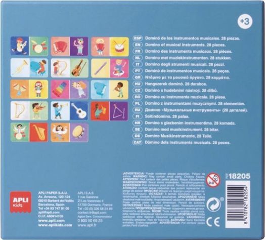 Детска игра Домино Apli Kids - Музикални инструменти