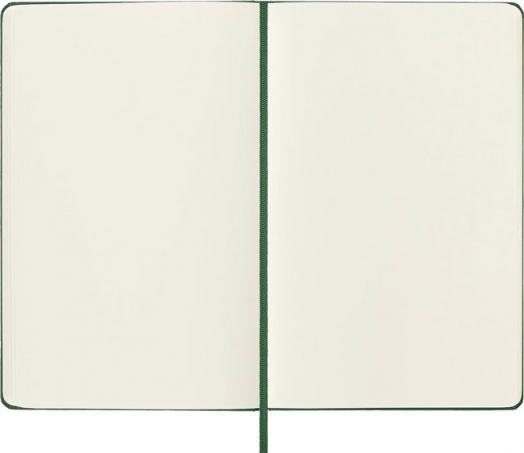 Класически зелен тефтер Moleskine с твърди корици и нелинирани страници