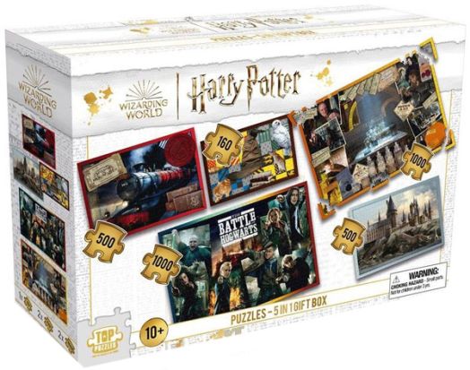 Комплект пъзели Winning Moves: Harry Potter 5 в 1
