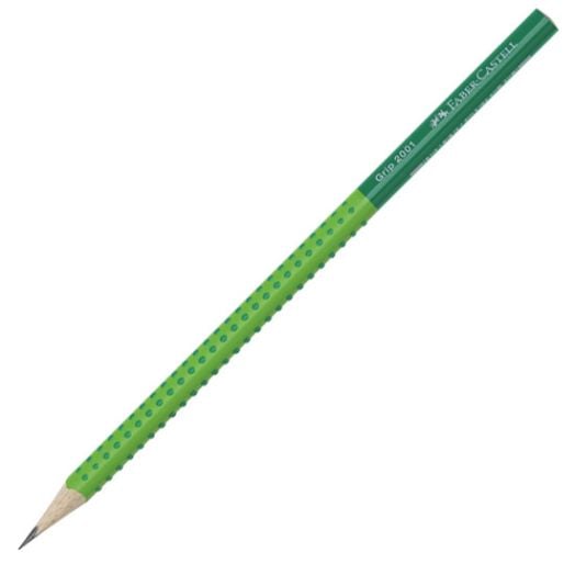 Графитен молив Faber-Castell Grip 2001 Two Tone, зелен