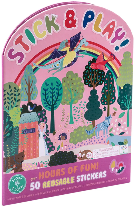 Книжка със стикери Floss & Rock, Stick and Play, Fairy Tale - Принцеса