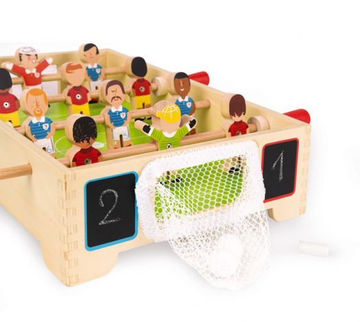 Детска играчка Janod - Мини дървена маса за футбол