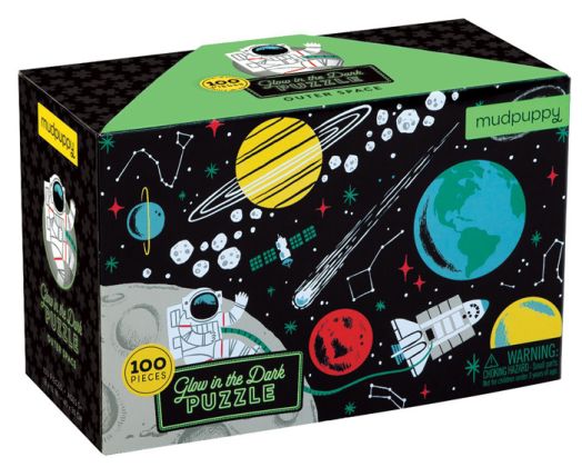Детски светещ пъзел Mudpuppy: Космос, 100 части