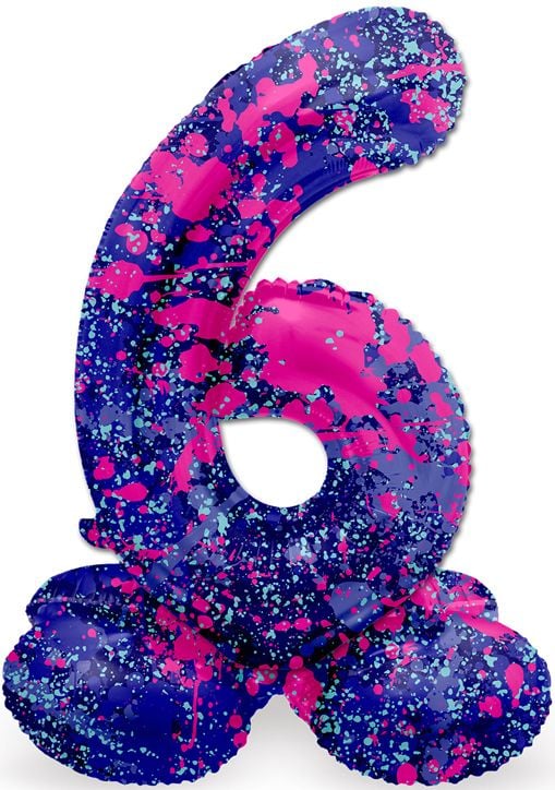Фолиев балон Folat - Цифра 6, лилав