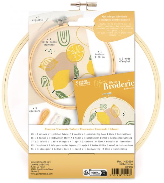 Комплект за бродиране Graine Creative - Лимони
