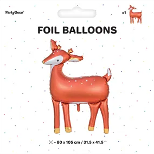Коледен фолиев балон PartyDeco - Еленче