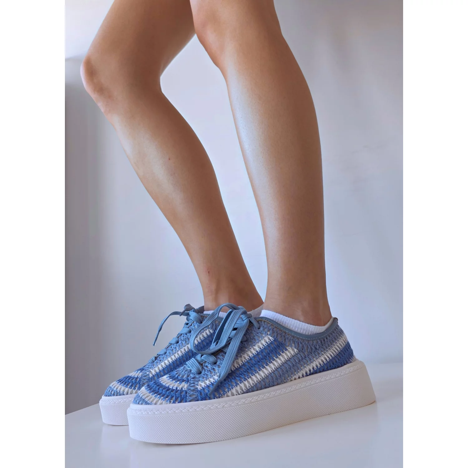 Pantofi casual textil blue Aissa