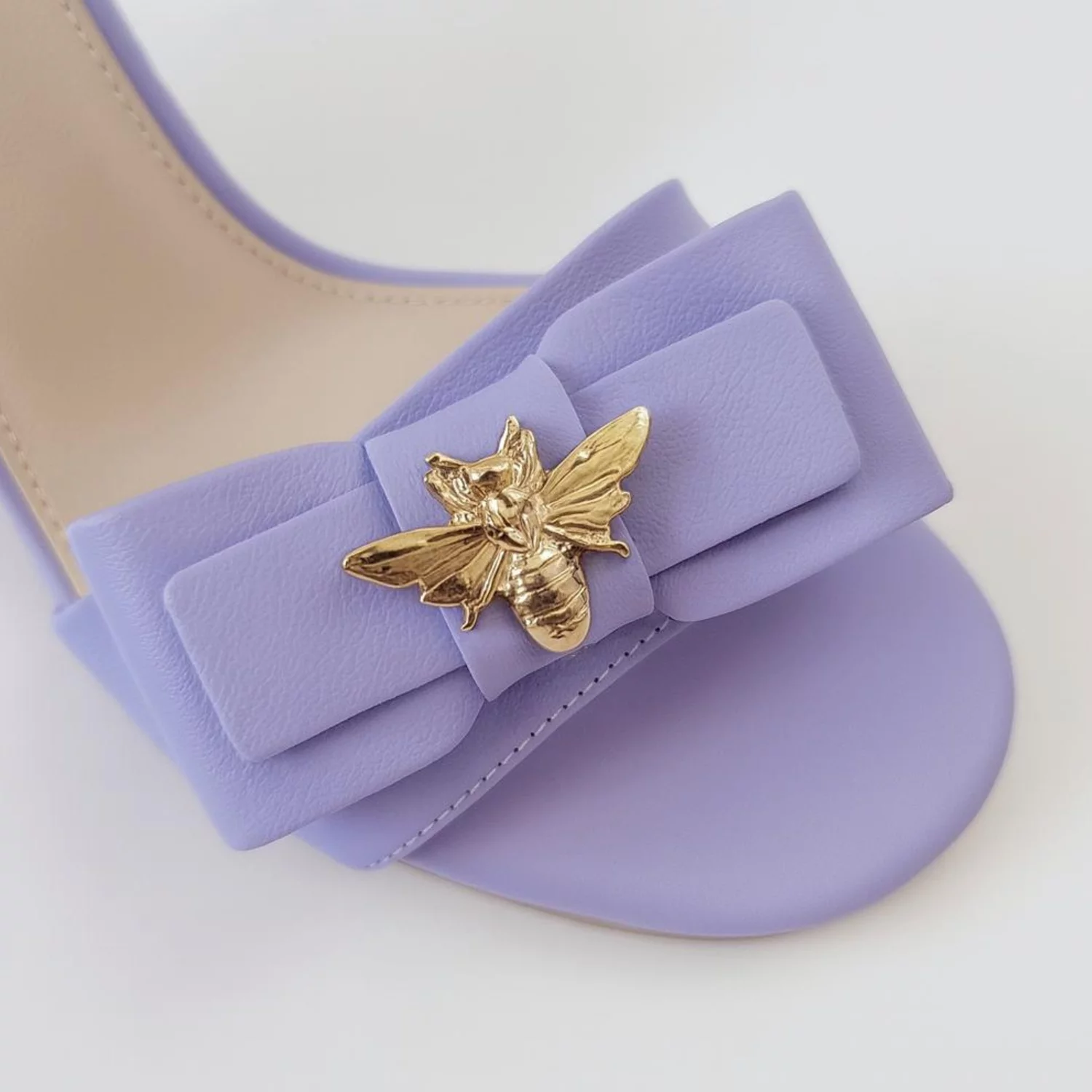 Sandale lila din piele naturala Bela