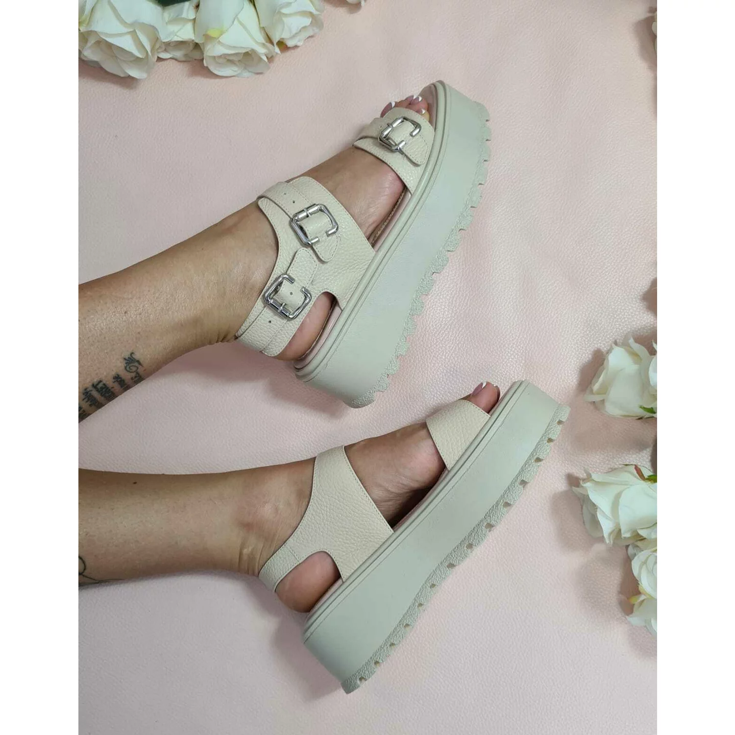 Sandale de dama bej Bali