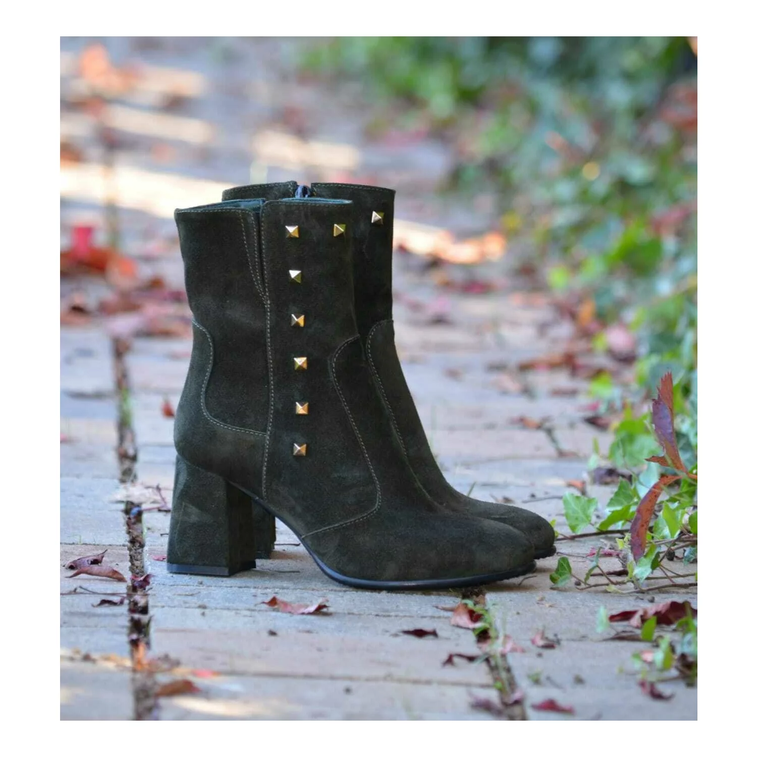 Ghete Piele Naturala kaki Paloma