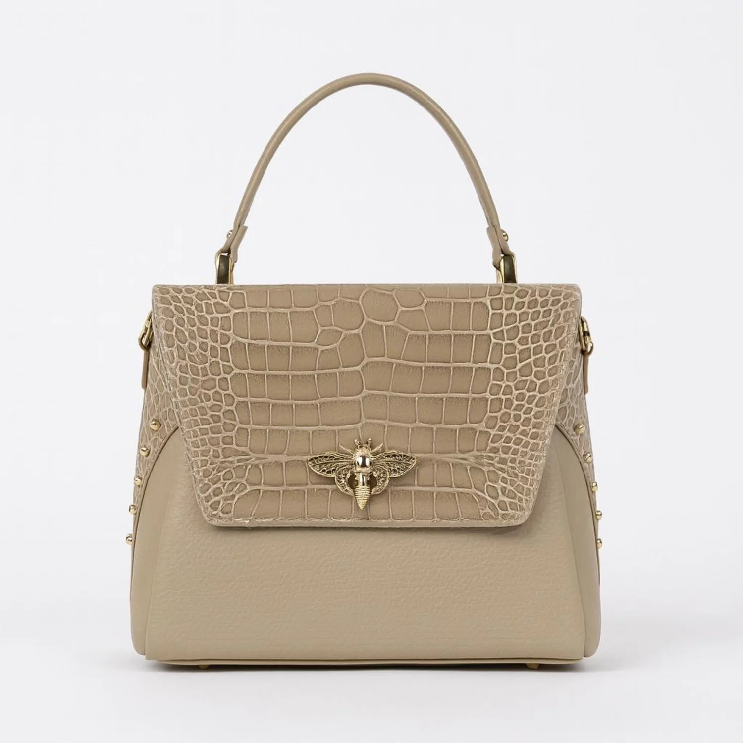 Geanta medie dama Piele Naturala Bej Alma