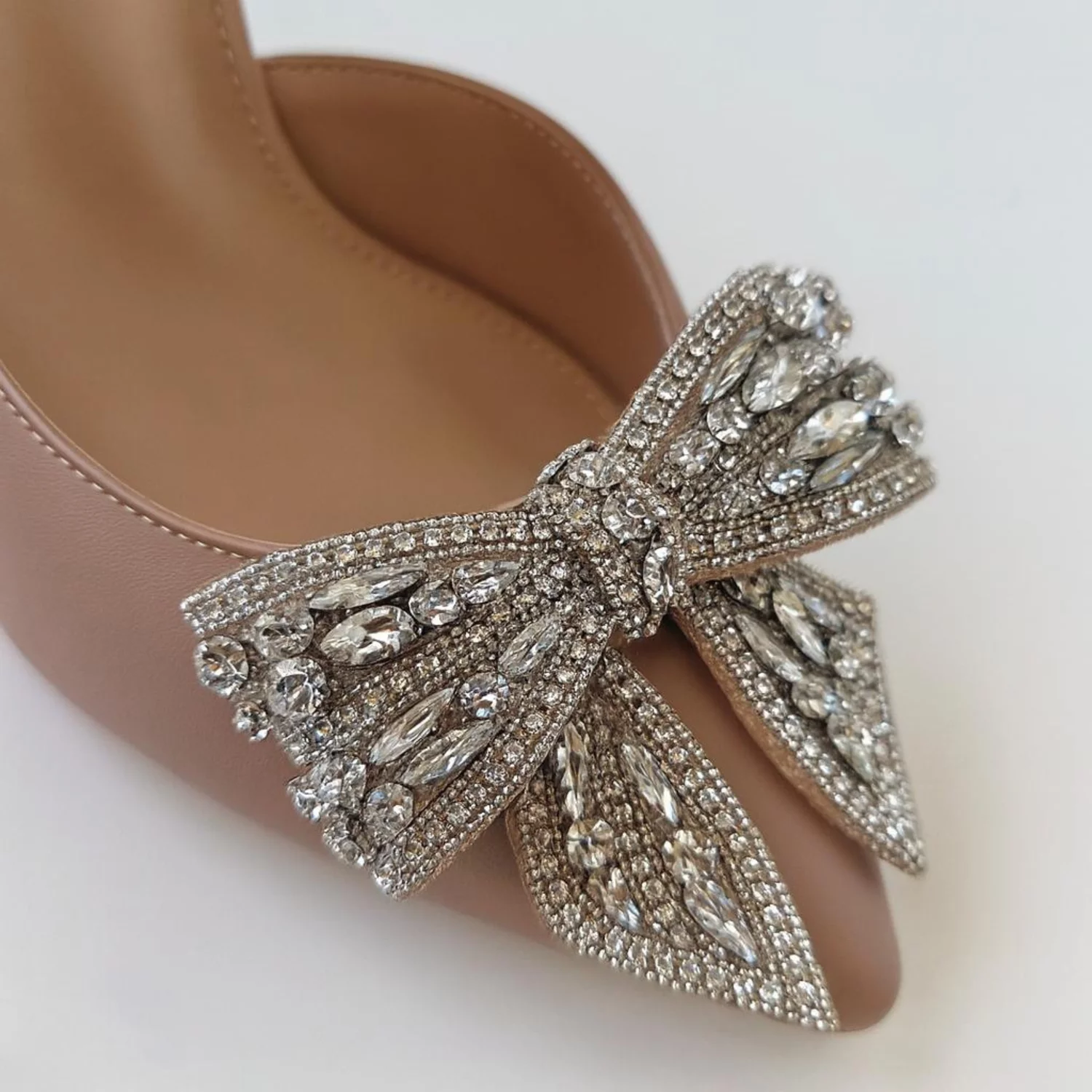 Pantofi stiletto Piele Naturala Bej cu funda Adelia