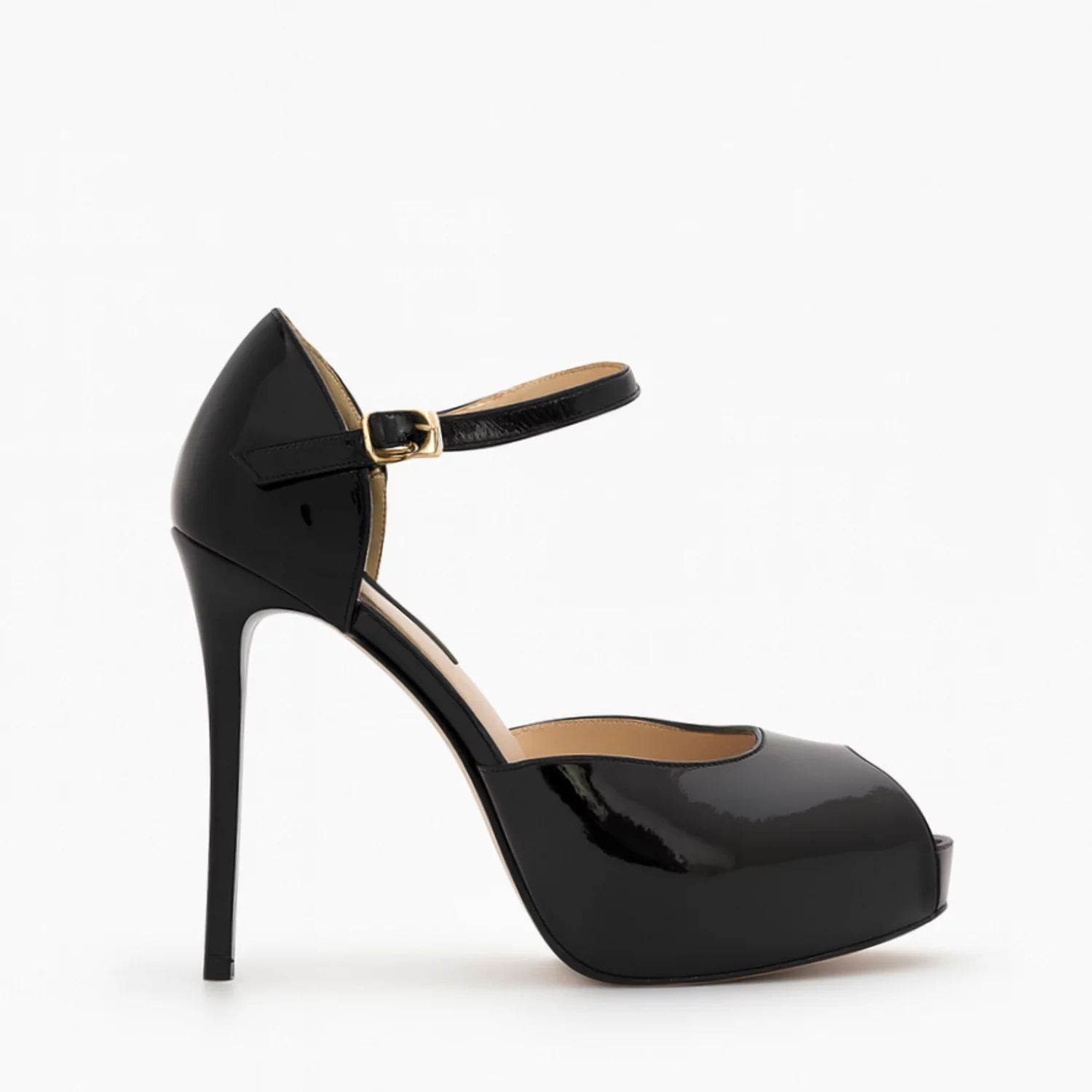 Pantofi stiletto damă din piele naturală – cu platformă și bareta la gleznă Irenne