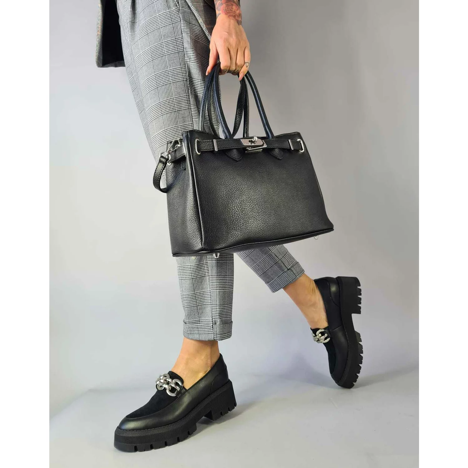 Geanta dama Piele Naturala Neagra Vera