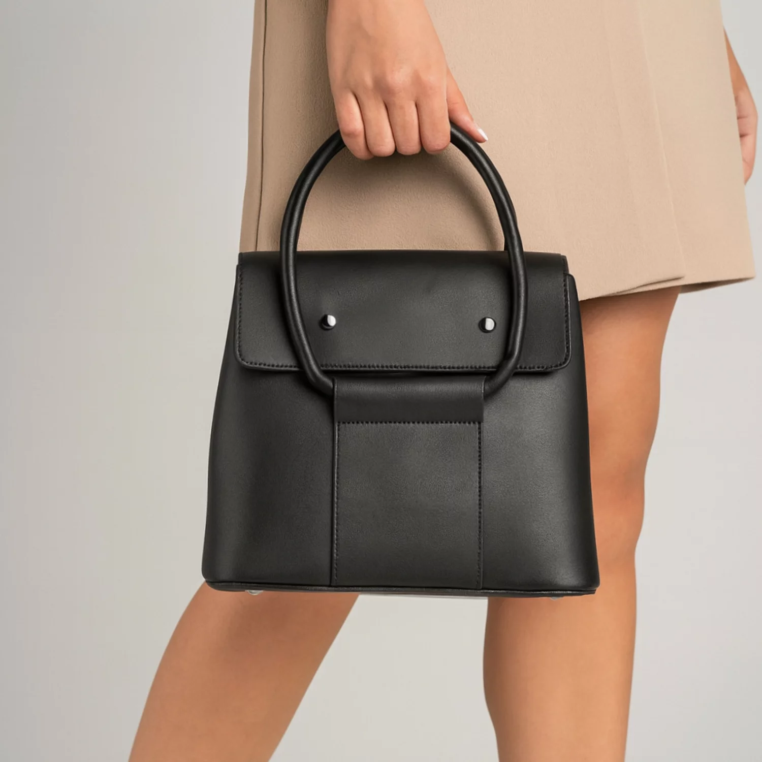 Geanta dama Piele Naturala Neagra Miruna