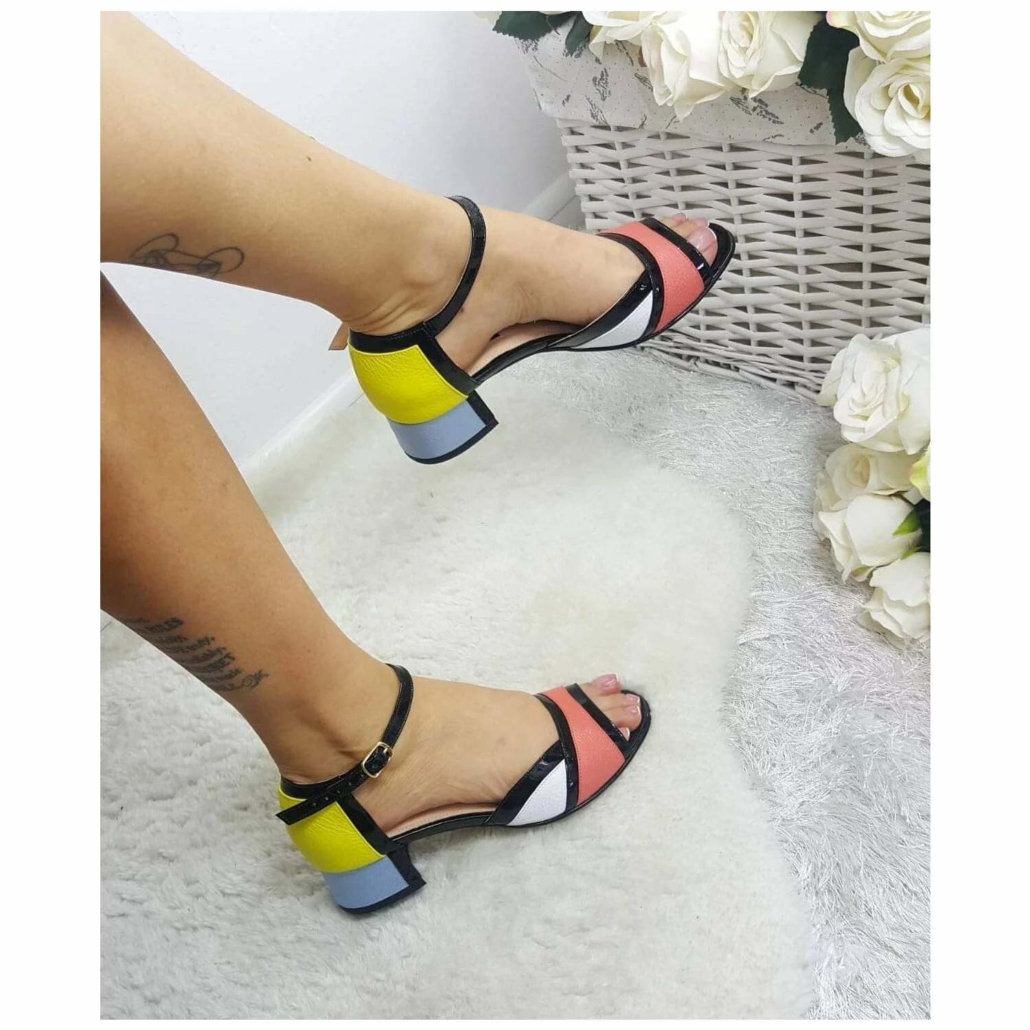Sandale de dama piele color Abby