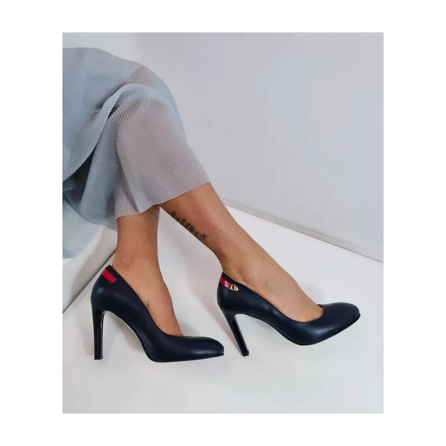 Pantofi piele bleumarin Sofi