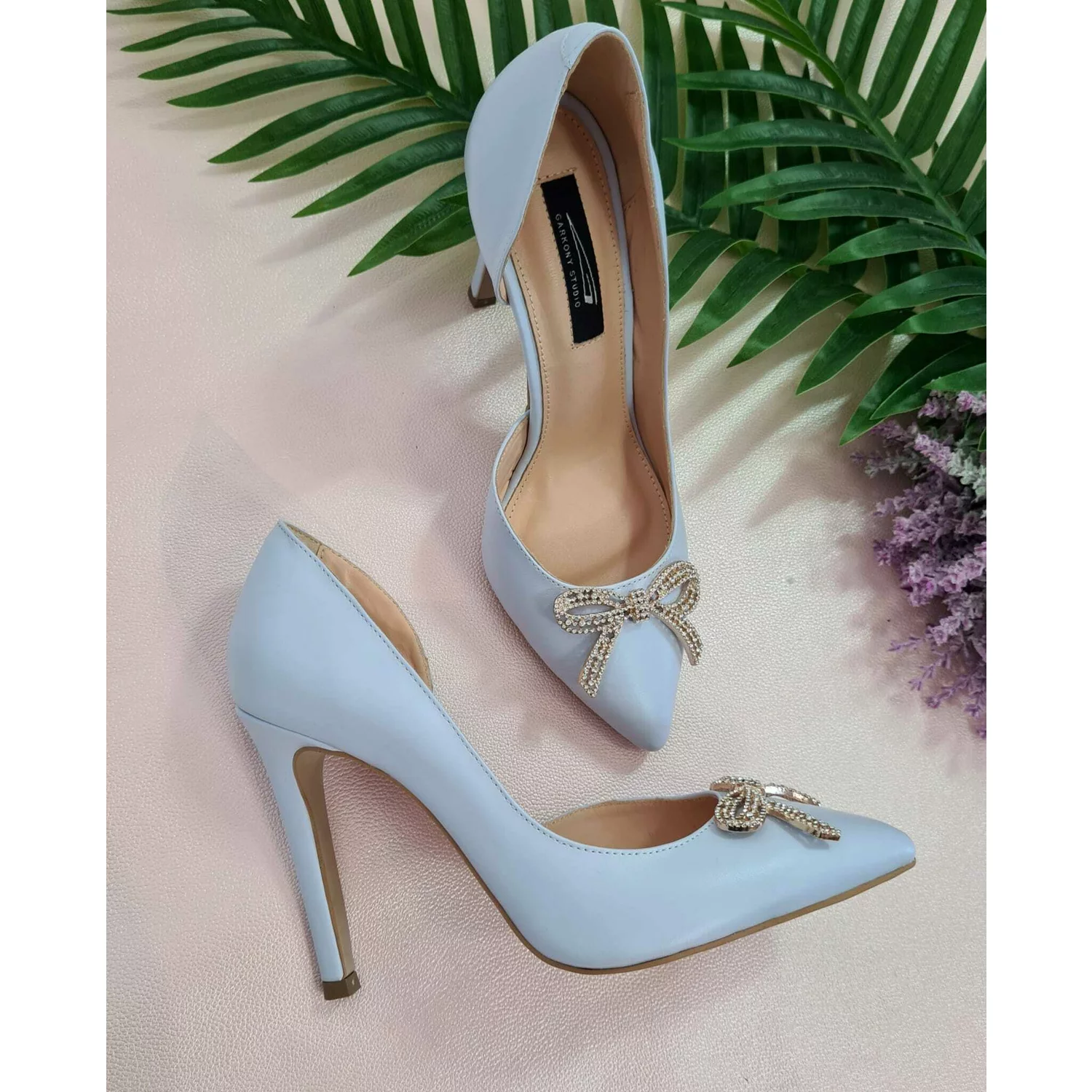 Pantofi stiletto Piele Naturala bleo Serenity