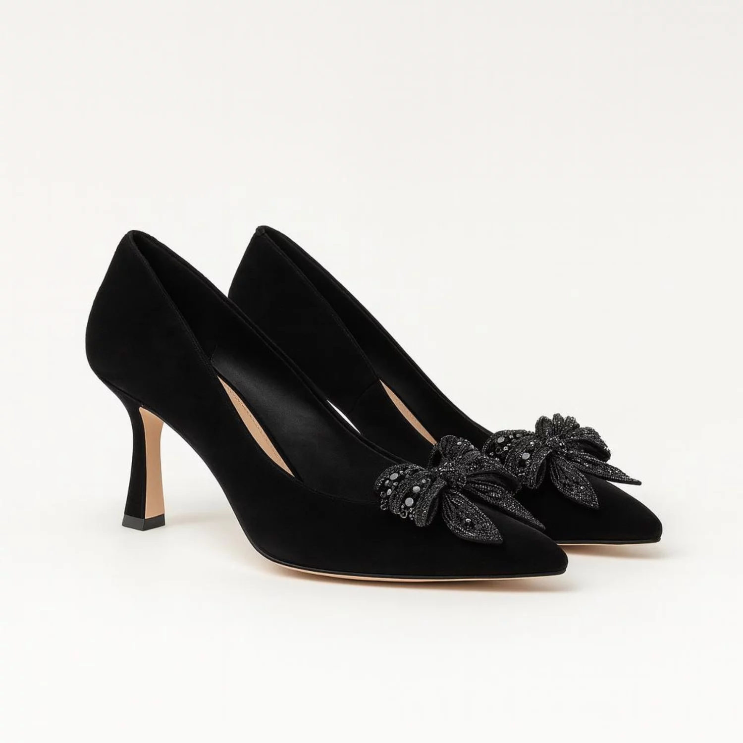 Pantofi stiletto Piele Naturala Neagra Elia