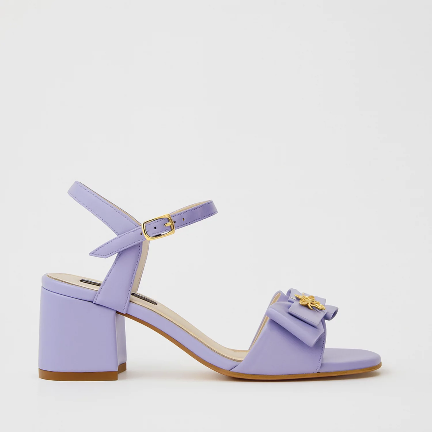 Sandale lila din piele naturala Bela