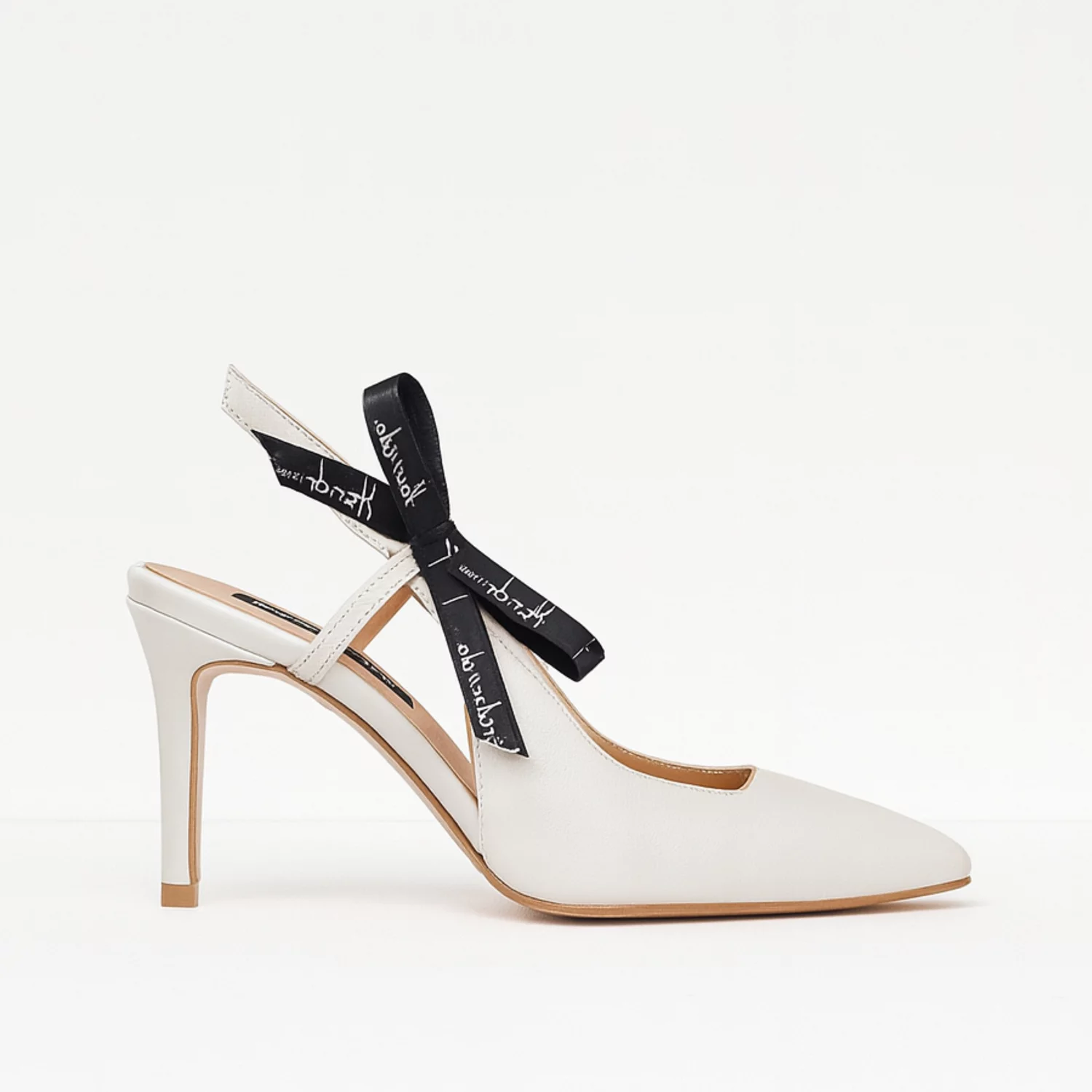 Pantofi stiletto Piele Naturala ivoire Taya