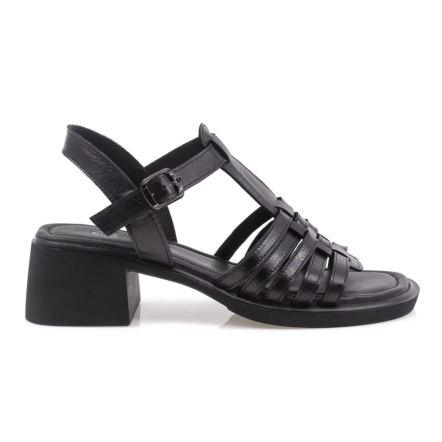 Sandale dama Piele naturala Negre, casual Cas-649