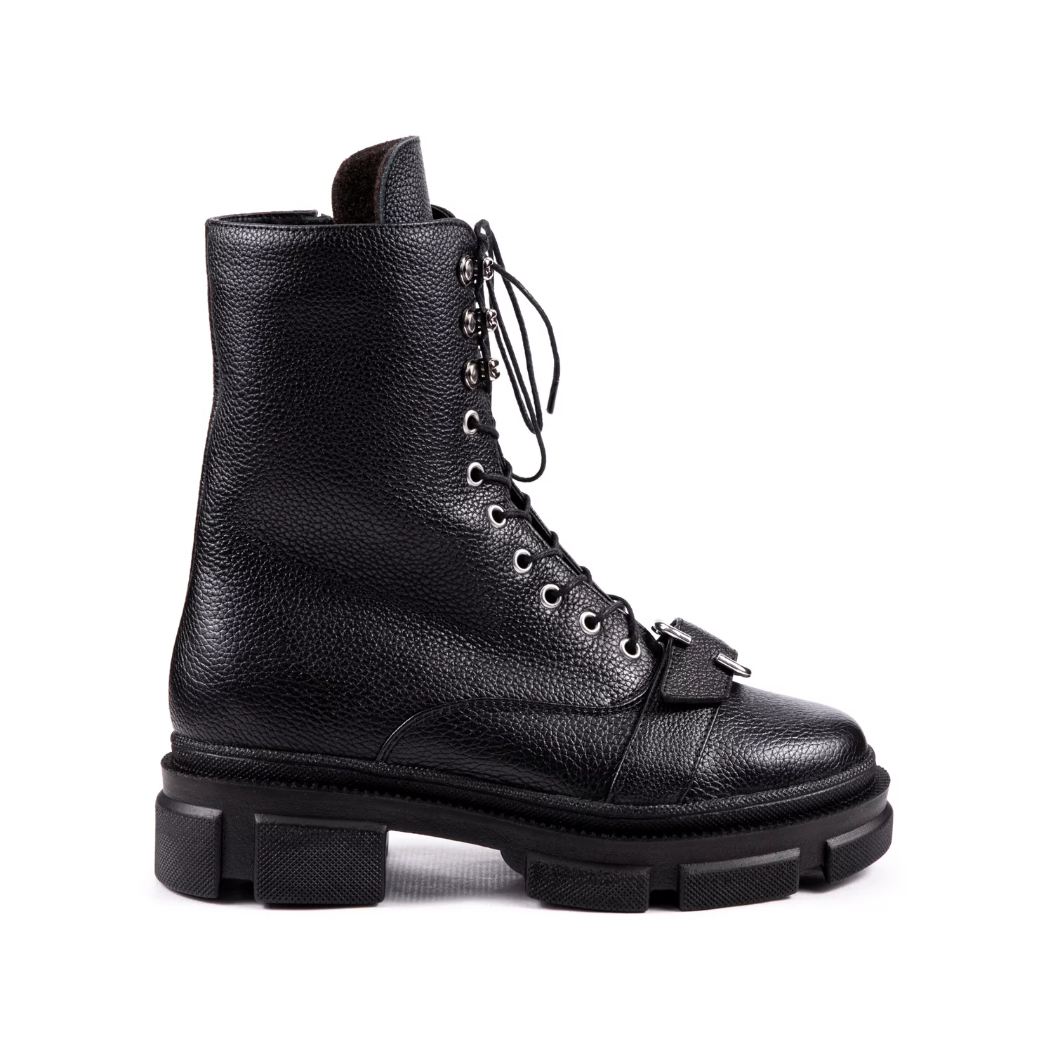 Ghete negre din piele naturala Dia