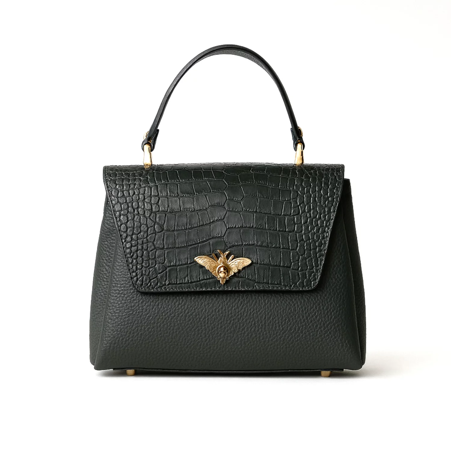 Geanta medie dama piele neagra Alma