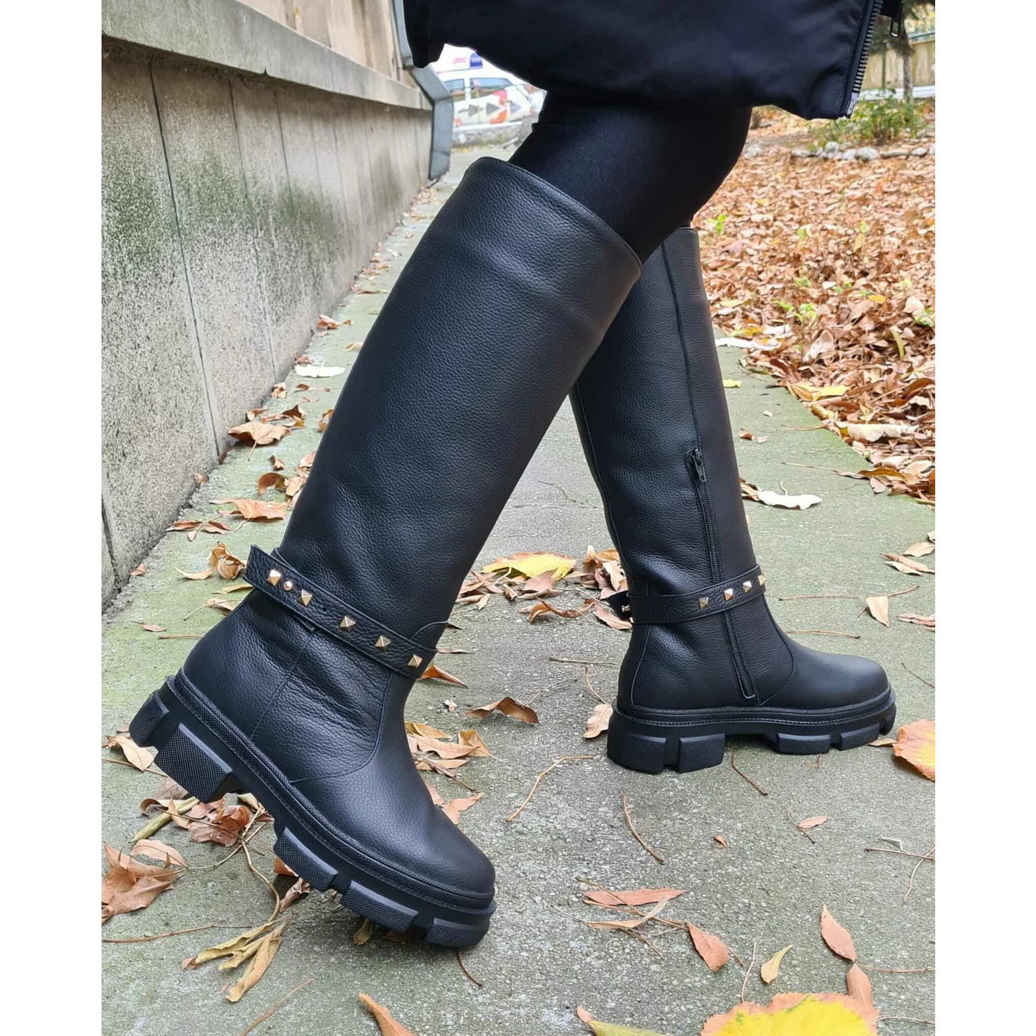 Cizme Piele Naturala neagra York