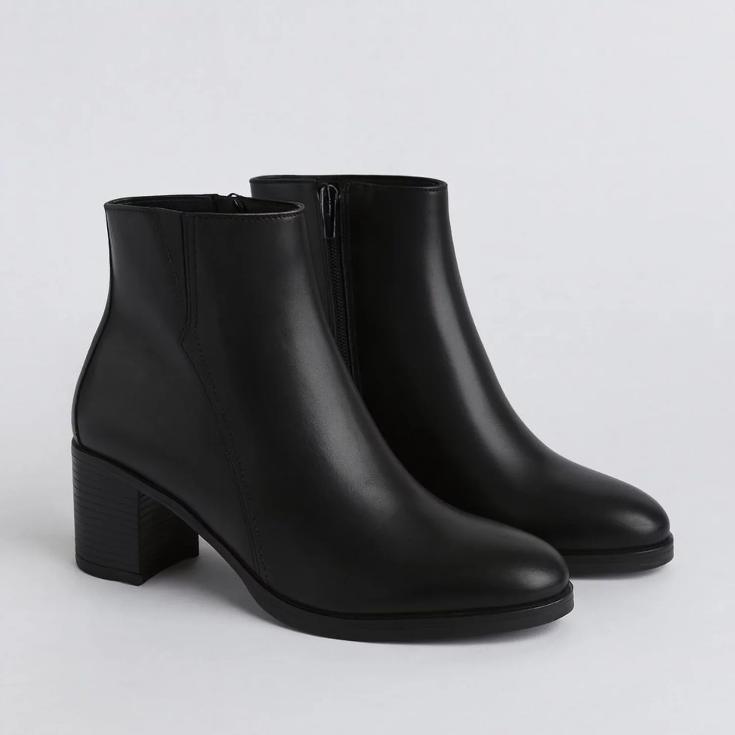 Botine dama din Piele Naturala Negre Valeria